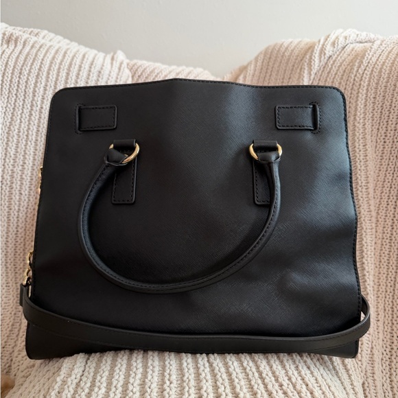 SALE! Michael Kors Hamilton Large Satchel 30S2GHMT3L Black Saffiano Finish - Picture 3 of 11